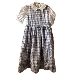 West Point Pepperell Fabric Hand Crafted Girls Ladybug Maxi 2 Pc Dress 6/7  VNTG